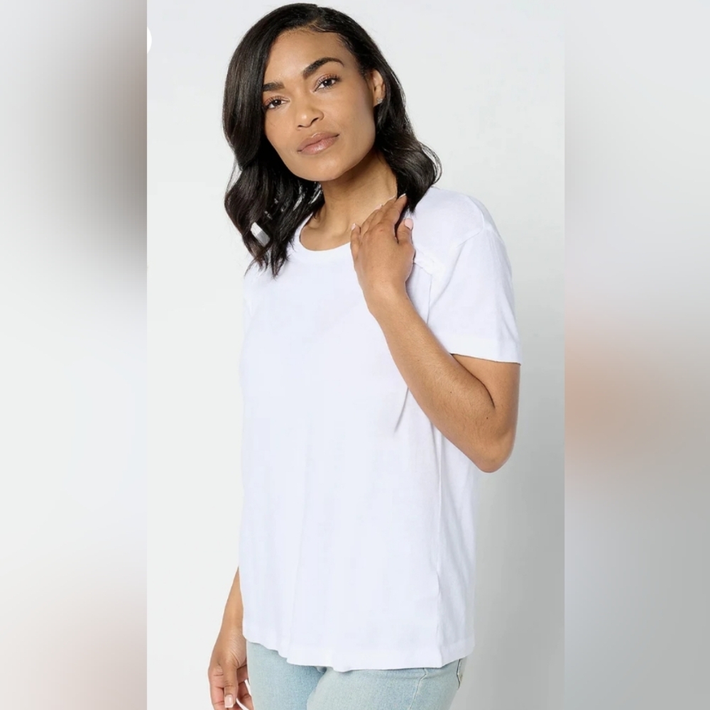 Boheme Crew Neck Braided Tee Shirt NWOT